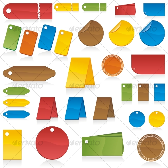 Set of color labels - Decorative Symbols Decorative