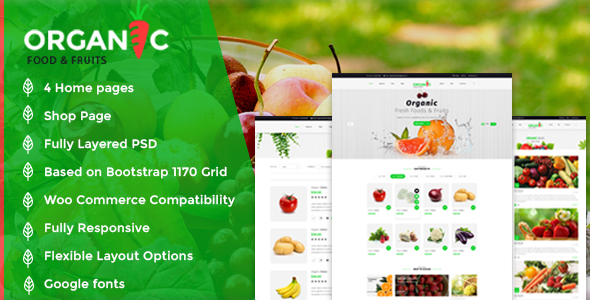 Organic Food and Fruits Template - Food Retail