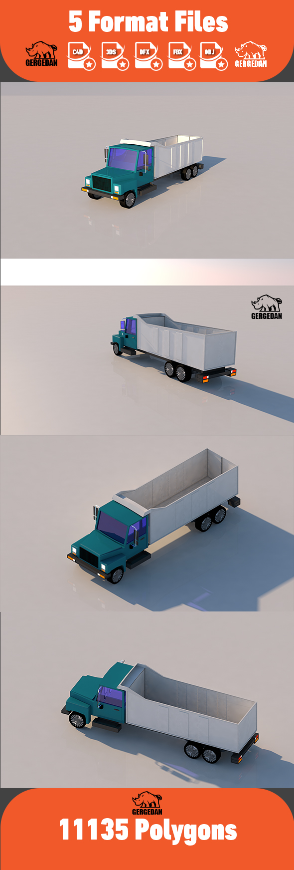 Low Poly Truck-2 - 3Docean 23310755