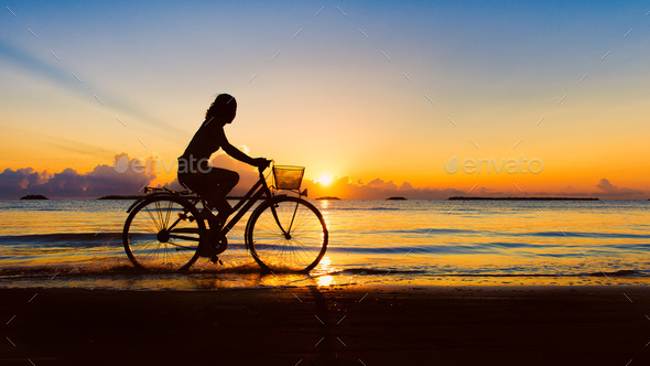 Walking By The Sea At Dawn A Girl Stock Photo By Michelangeloop Photodune