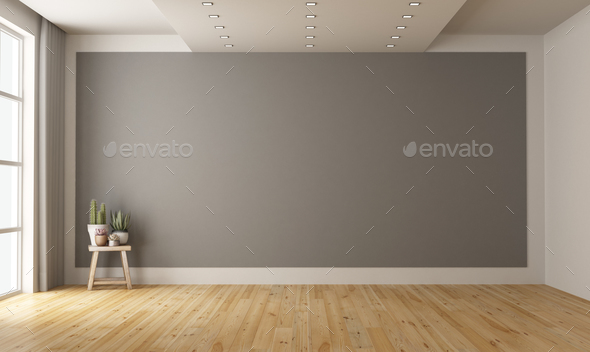 empty living room wall