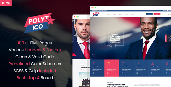 Marvelous Polytico - Multipurpose Political And NGO HTML Template