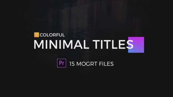 Colorful Minimal Titles For Premiere Pro