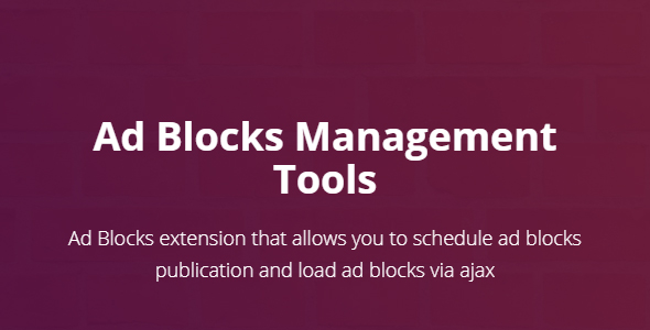 Ad blocks management tools
