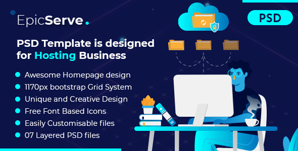 EpicServ - Web Hosting PSD Template