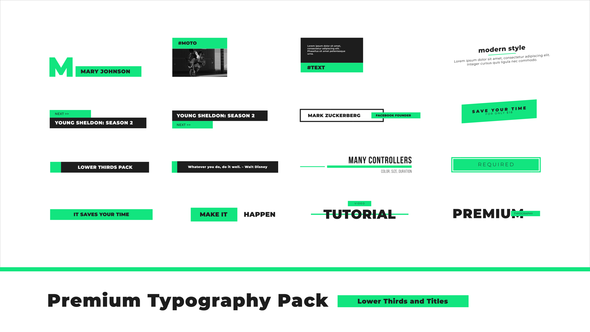 Premium Typography Pack - VideoHive 23332394