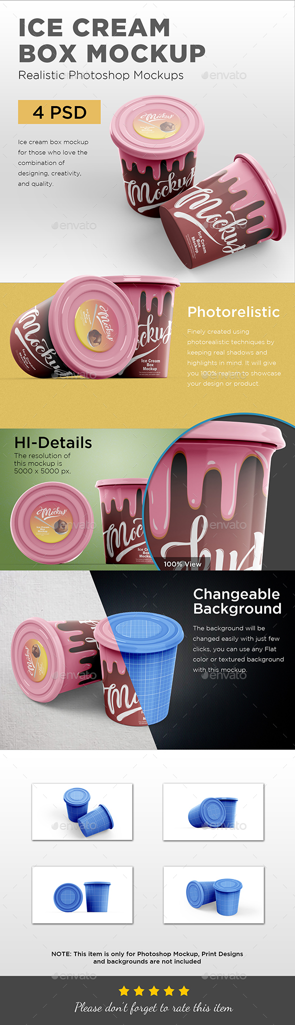 Download Ice Cream Box Mockup By Graphicdesigno Graphicriver