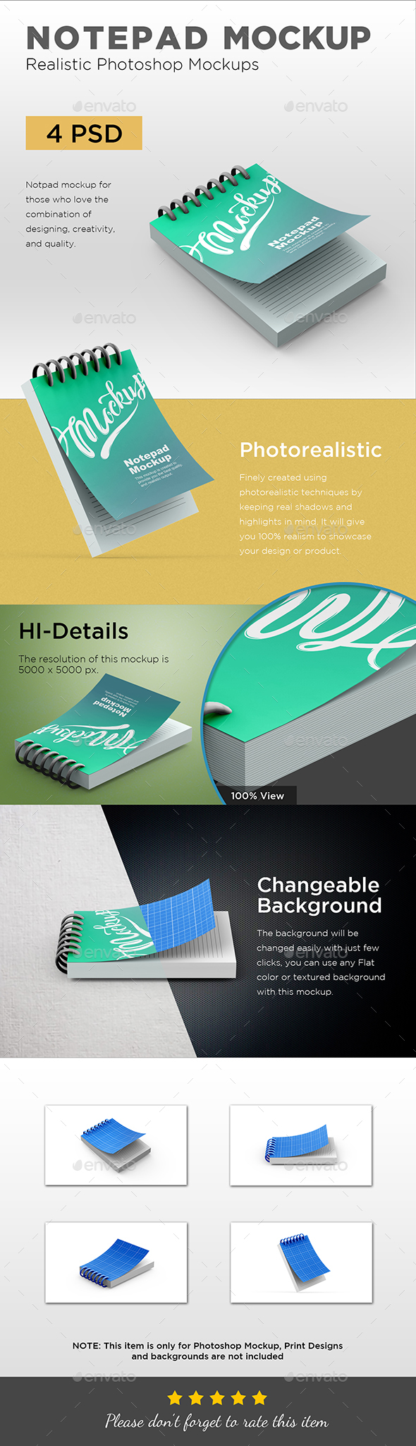 Download Notepad Mockup By Graphicdesigno Graphicriver