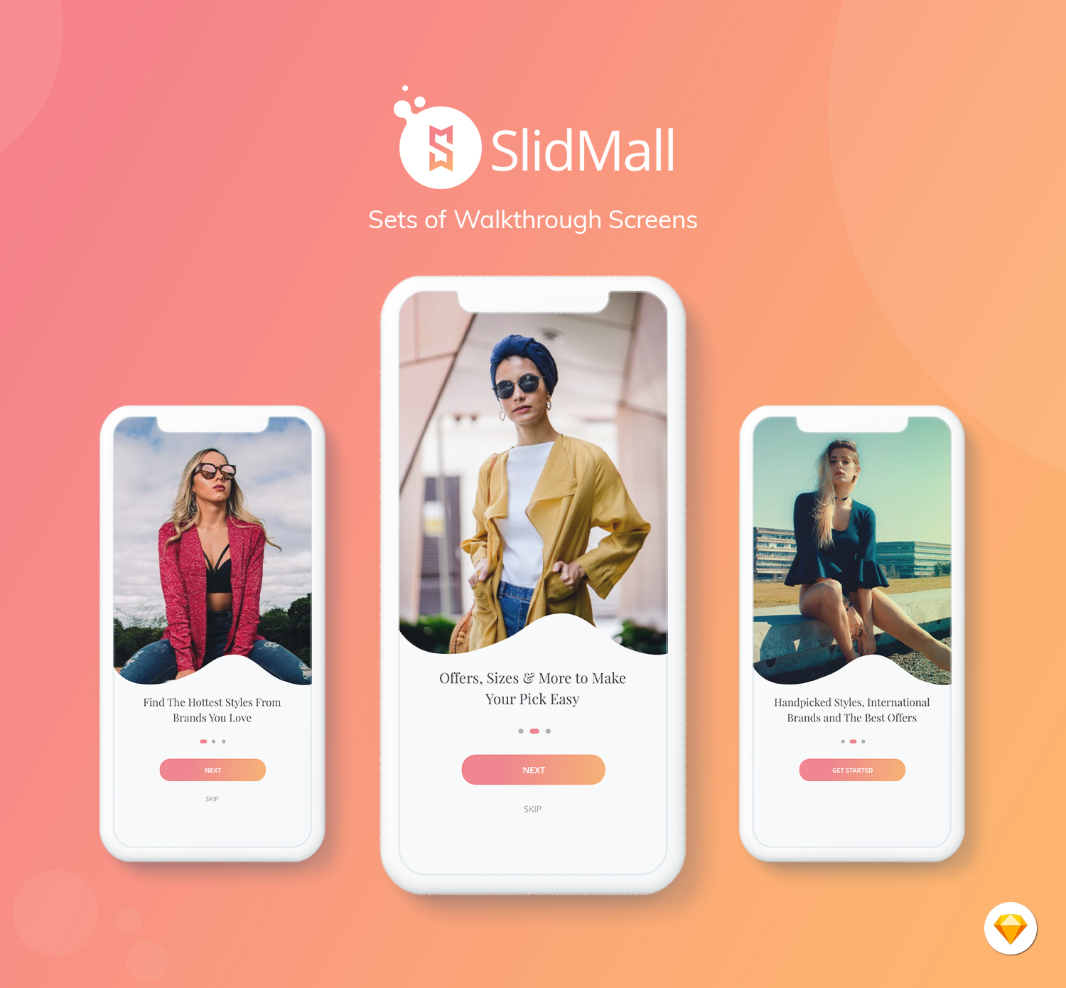 SlidMall E-Commerce Mobile App - UI Kit