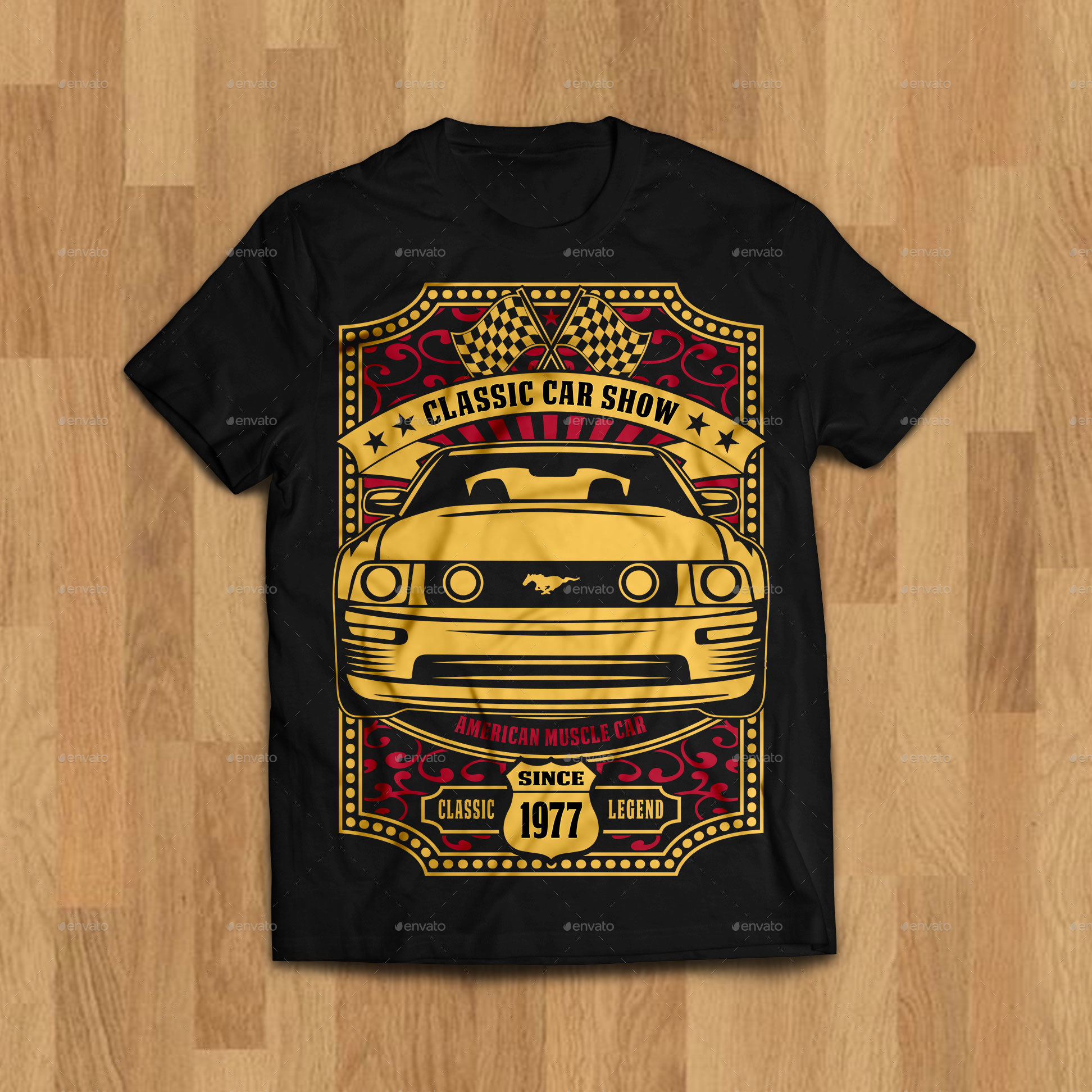 Car Show T Shirt Design Template