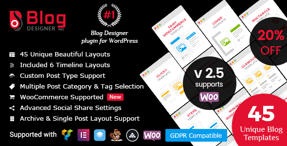 Blog Designer PRO for WordPress - CodeCanyon Item for Sale