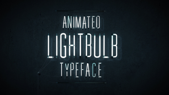 Animated Lightbulb Typeface