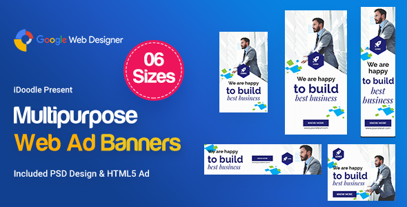 Multi-Purpose Banners HTML5 D72 Ad - GWD & PSD