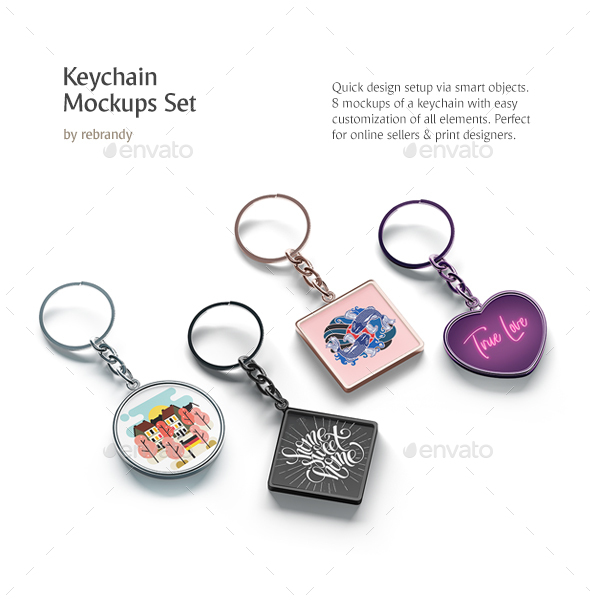Download Keychain Mockup Set by rebrandy | GraphicRiver