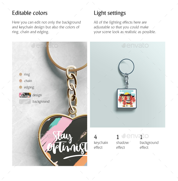 Download Keychain Mockup Set by rebrandy | GraphicRiver