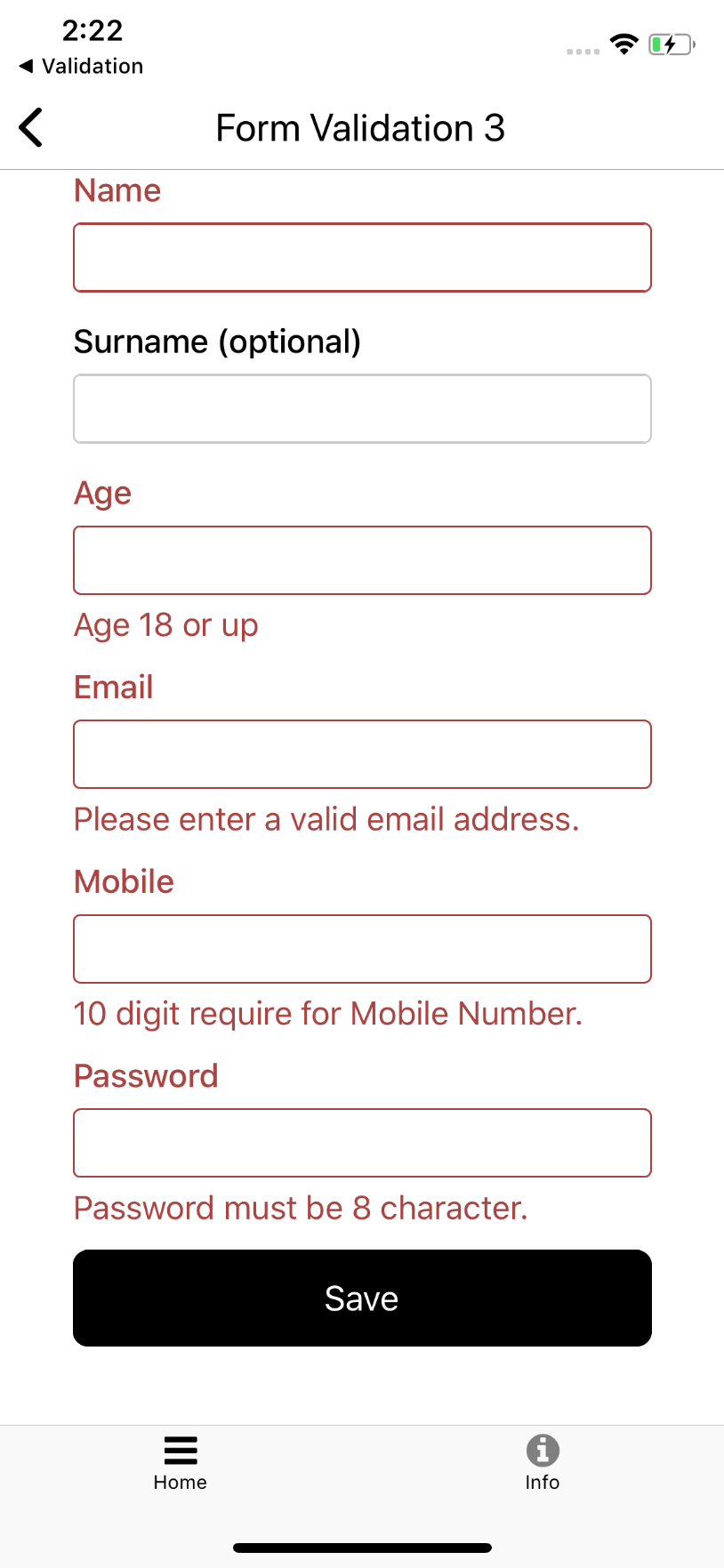 React Native Form Validation By Reactiveweb CodeCanyon