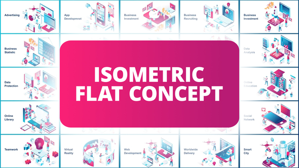 Isometric Flat Concept - VideoHive 23352830