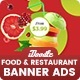 Food Restaurant Banners HTML5 Ad D80 - GWD PSD