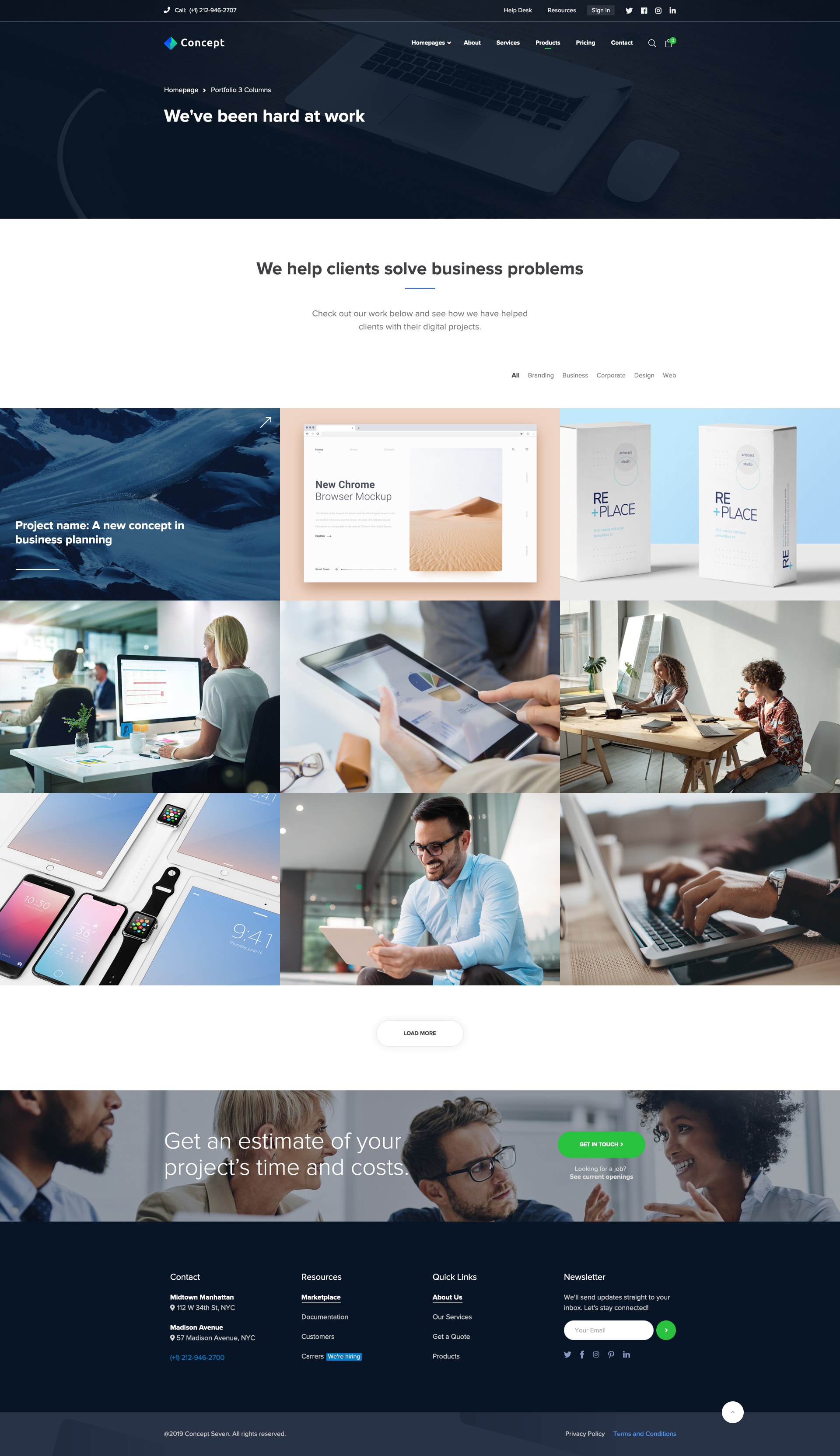 Concept Seven - Corporate and Creative Multipurpose PSD Template by ...