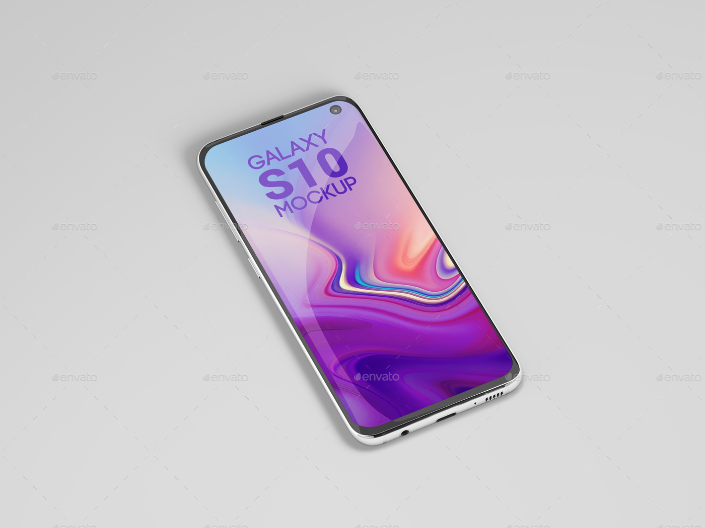 Phone S10 Screen Mockup by MockupVision1 | GraphicRiver