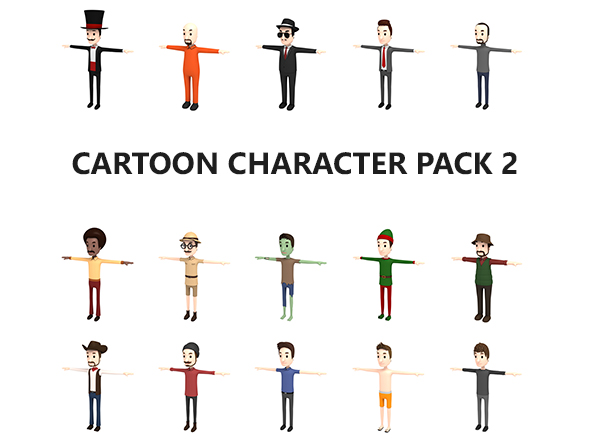 Cartoon Man Character - 3Docean 23359194