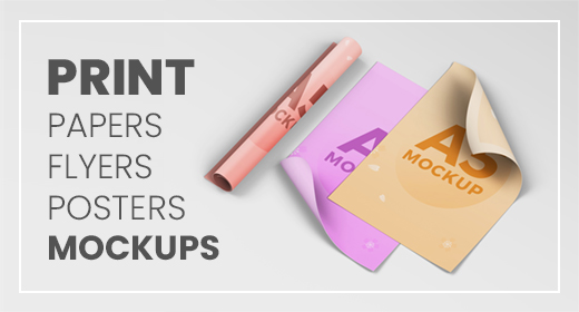 Print – Papers, Flyers, Posters Mockups