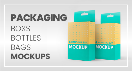 Packaging – Box, Bottles, Bags Mockups
