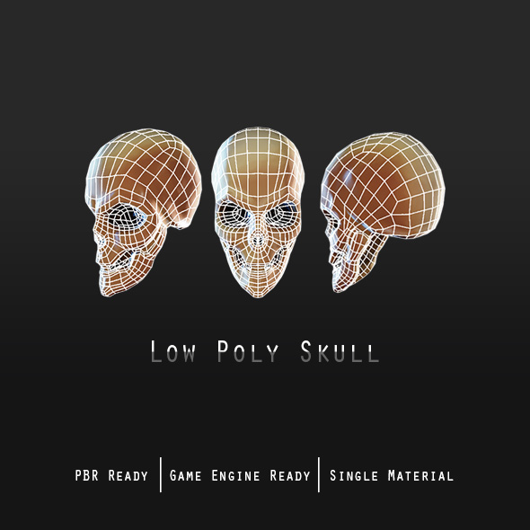 Low Poly Skull - 3Docean 23371267