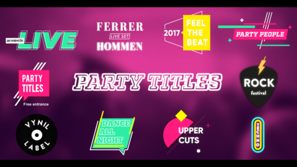 Party Titles (With Slideshow)
