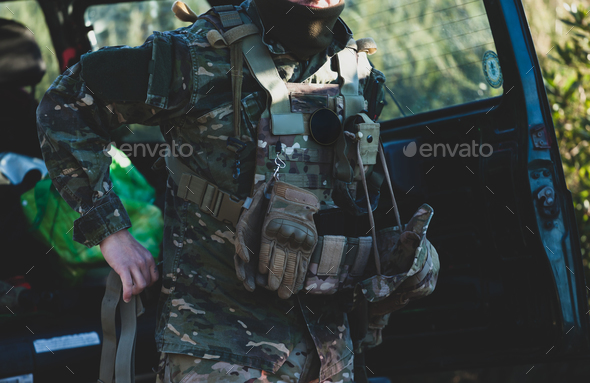 Airsoft military game - Stock Photo - Images