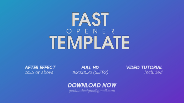 Fast Opener 3 - VideoHive 23381352