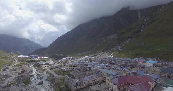 View of Himalayan Hills Himalayan Mountainous River and Himalayan Peaks