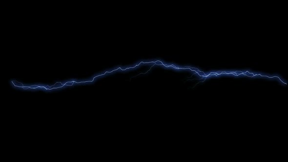 Animation Of The Lightning On A Black Background