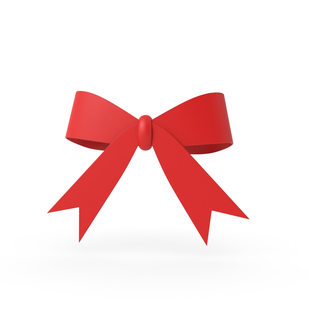 Gift ribbon red simple cartoon by GeoGo | 3DOcean