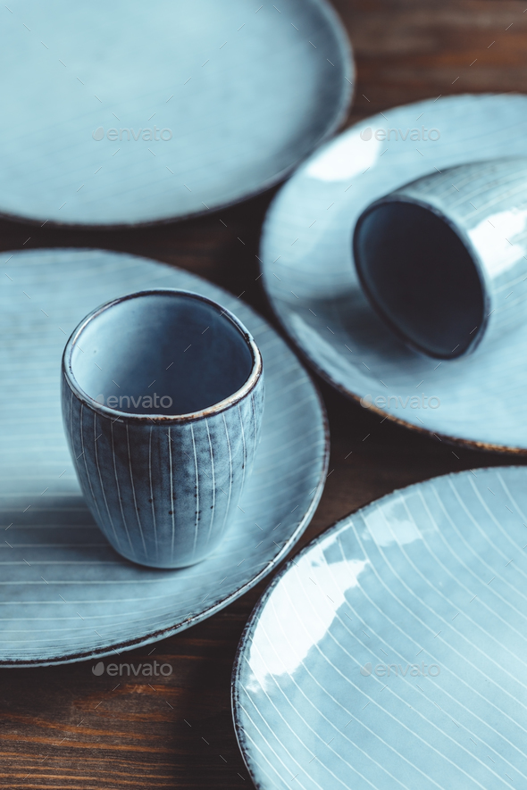 Blue Ceramic Espresso Cups