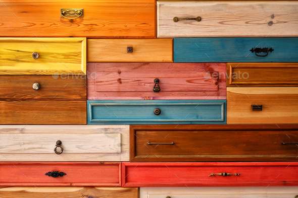 Colorful Wooden Drawer Stock Photo By Okanakdeniz Photodune