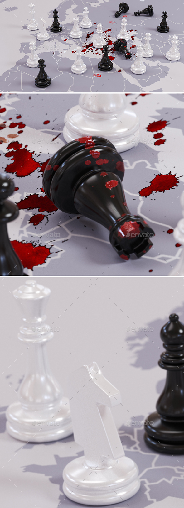 Bloody Chess Game Made by Glass, Special Events Stock Footage ft. blood &  checkmate - Envato Elements