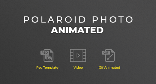 Polaroid Photo Animated Photoshop Template