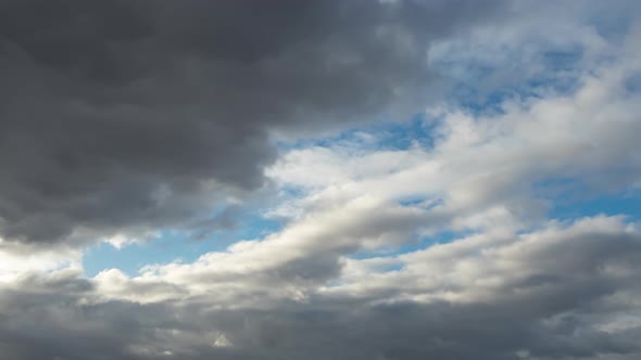 View of beautiful Blue sky with stormy clouds
