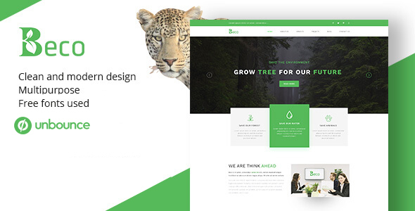 Beco - Unbounce Lead Generating Landing Pages by TheMadBrains_UIUXStudio