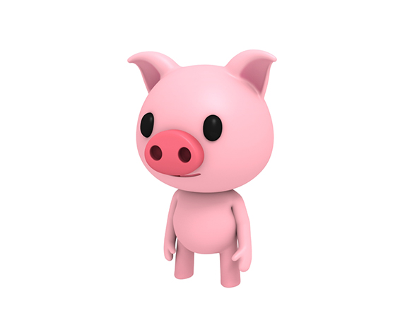Rigged Little Pig - 3Docean 23438262