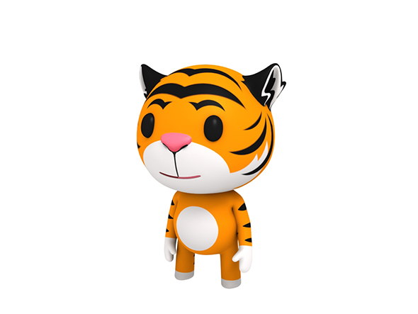 Rigged Little Tiger - 3Docean 23438285