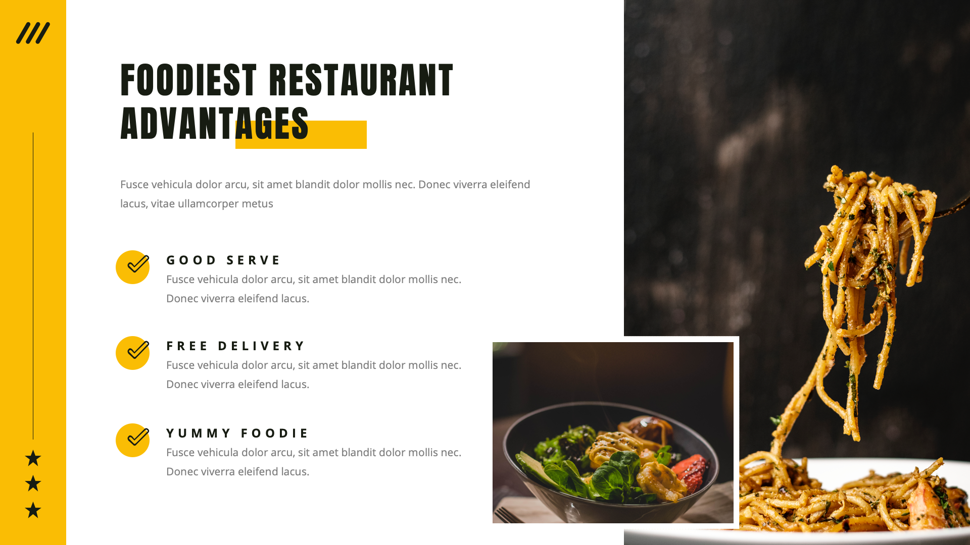 Foodiest - Food & Beverages Powerpoint Template, Presentation Templates