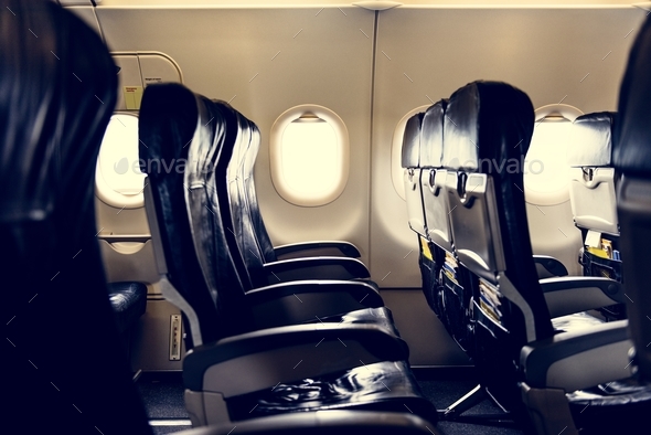 Airplane interior - Stock Photo - Images