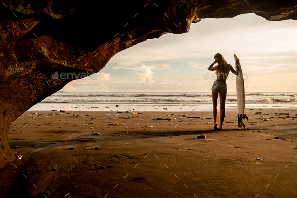 Surfing all day long. - Stock Photo - Images
