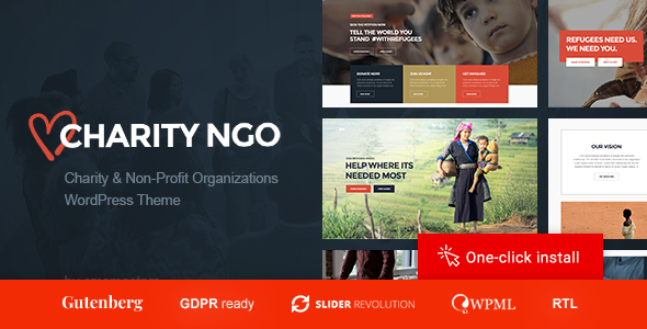 Charity NGO - Donation & Nonprofit NGO Charity WordPress Theme