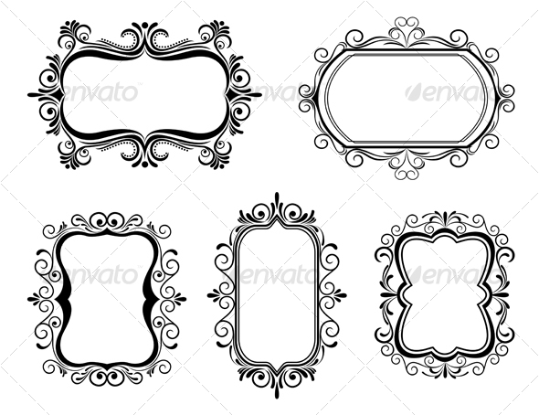 Antique vintage frames - Decorative Vectors