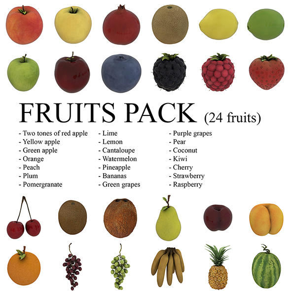 Fruits Pack - 3Docean 23449630