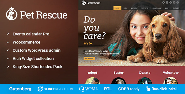 Pet Rescue - Animals and Shelter Charity WP Theme by cmsmasters |  ThemeForest