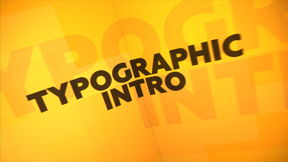 Typographic Intro - VideoHive 23453511